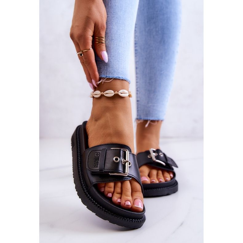 Papuci Clasici Cu Catarama Big Star JJ274A307 Negru 1