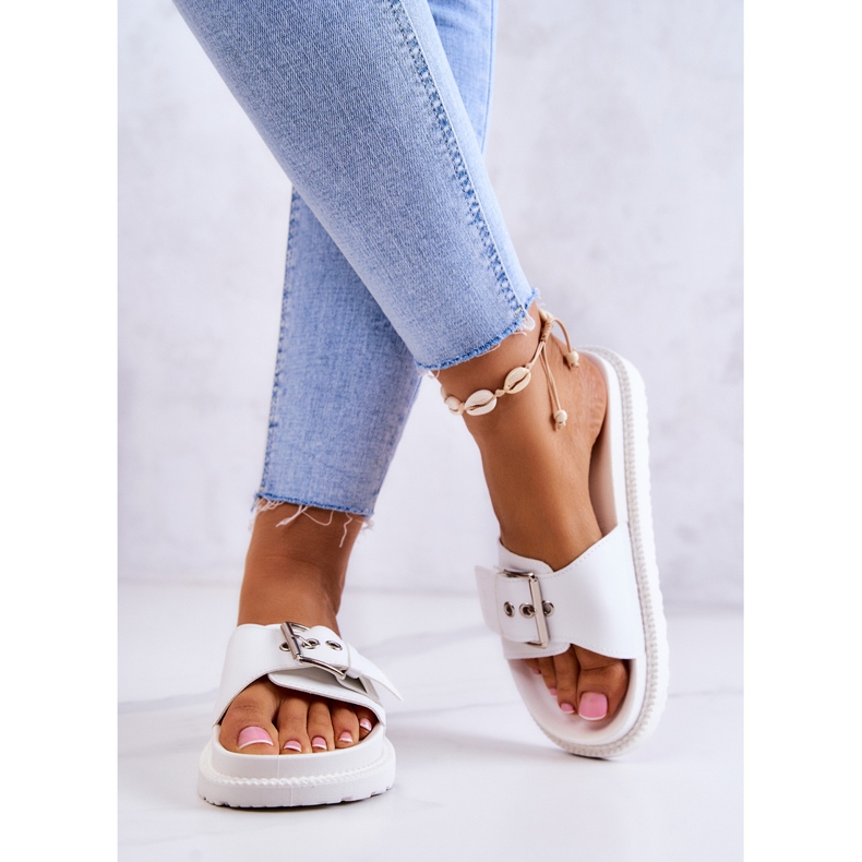 Papuci Clasici Cu Catarama Big Star JJ274A309 Alb 2