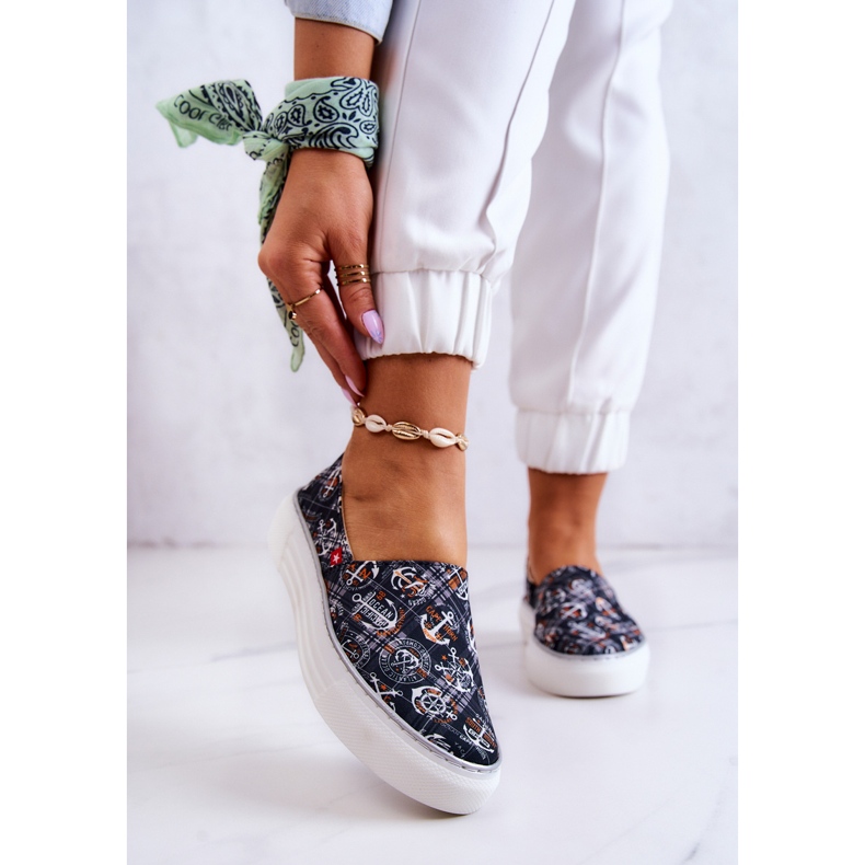 Pantofi de damă Slip On Memory Foam Big Star JJ276012 Negri negru 1