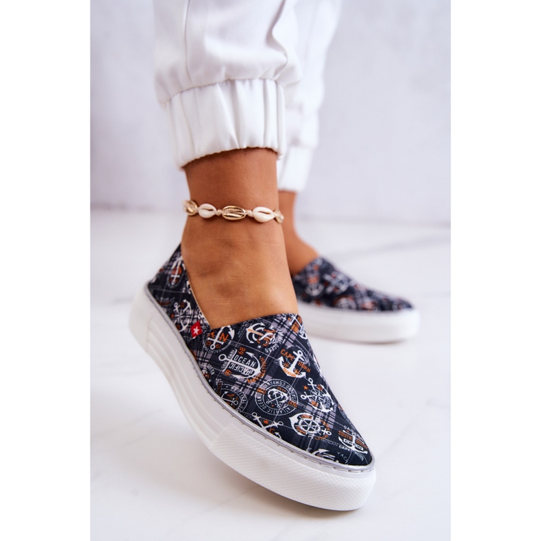 Pantofi de damă Slip On Memory Foam Big Star JJ276012 Negri negru 2