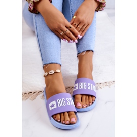 Papuci de damă Big Star JJ274A525 Violet-Albastru 4