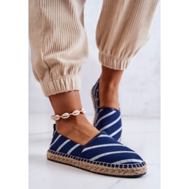 Espadrile clasice de damă Big Star JJ274960 Bleumarin albastru 2