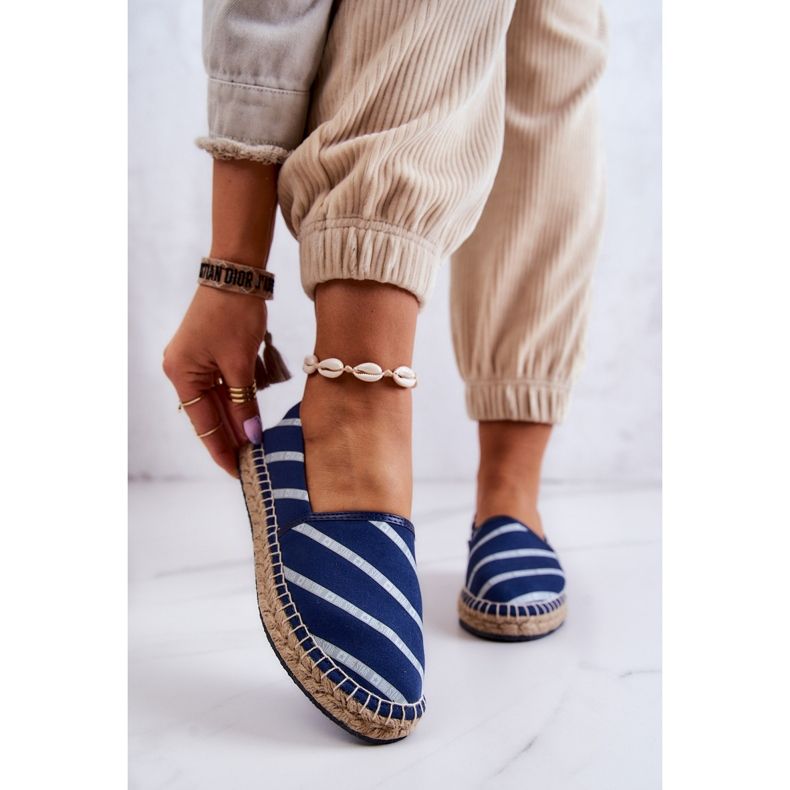Espadrile clasice de damă Big Star JJ274960 Bleumarin albastru 1
