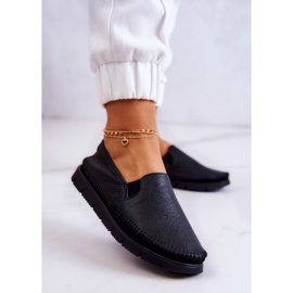 Pantofi Slip-On din piele de damă Maciejka 03512-01 Negru 2