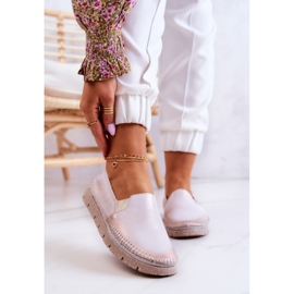 Pantofi Slip-On din piele de damă Maciejka 03512-28 Roz deschis 1