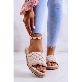 Papuci Impletiti Piele Big Star JJ274922 Bej 1