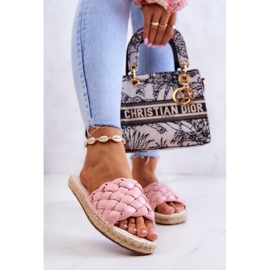 Papuci Impletiti Piele Big Star JJ274921 Roz 2