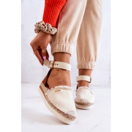 Espadrile de damă cu cataramă Big Star JJ274886 Bej deschis 1 Espadrile de damă cu cataramă Big Star JJ274886 Bej deschis 1