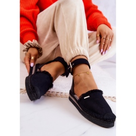 Espadrile Damă Cu Cataramă Big Star JJ274888 Negru 2