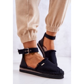 Espadrile Damă Cu Cataramă Big Star JJ274888 Negru 1