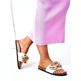 S.Barski Papuci Pe Plută Cu Lanț S. Barski SB002 Alb 3 S.Barski Papuci Pe Plută Cu Lanț S. Barski SB002 Alb 3