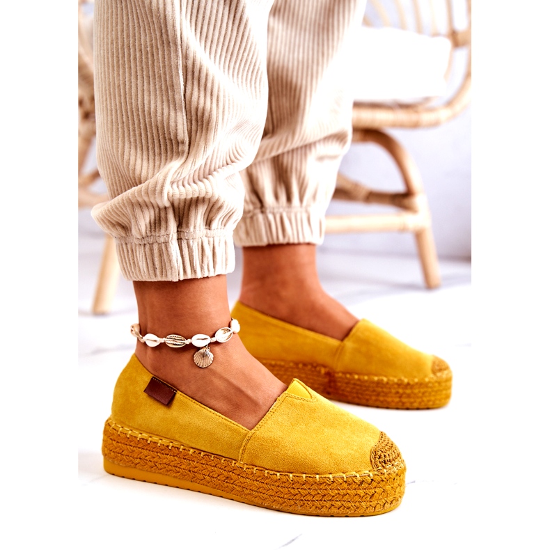 Inna Espadrile Lesley din piele intoarsa galbena 3 Inna Espadrile Lesley din piele intoarsa galbena 3