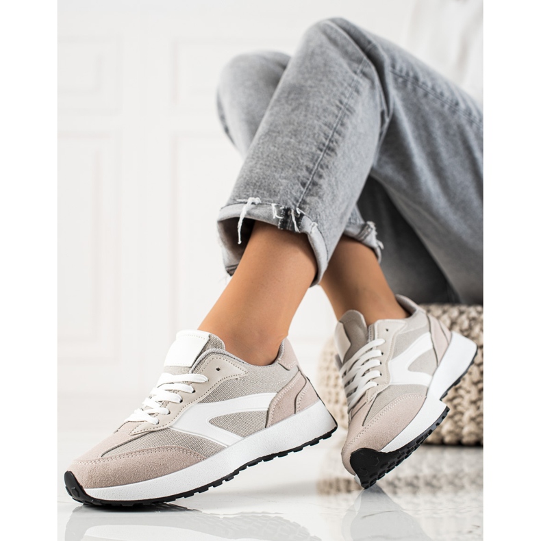 TRENDI Pantofi sport clasici bej 2