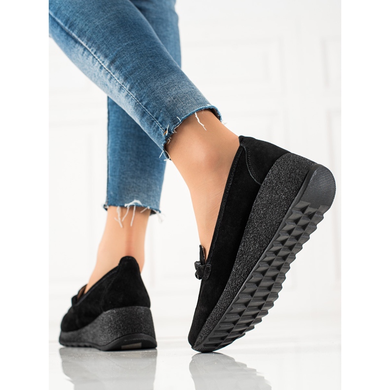 Filippo Pantofi din piele pe platformă negru 1