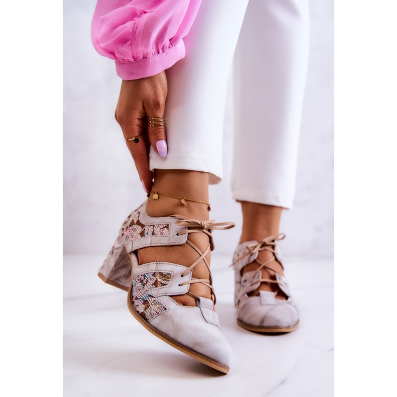 Cizme din piele de damă Maciejka 05328-04 bej 1