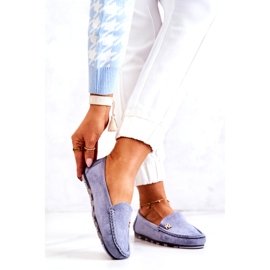 PS1 Mocasini de piele intoarsa de dama albastri Madelyn albastru 1