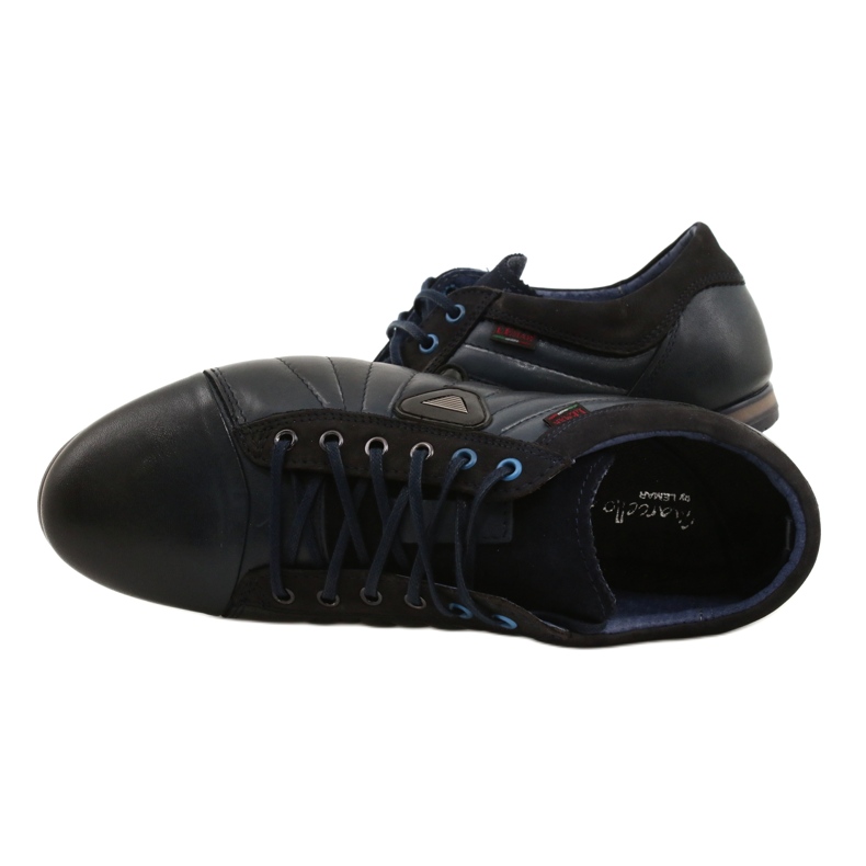 Lemar Încălțăminte din piele pentru bărbați 1615 bleumarin albastru 5