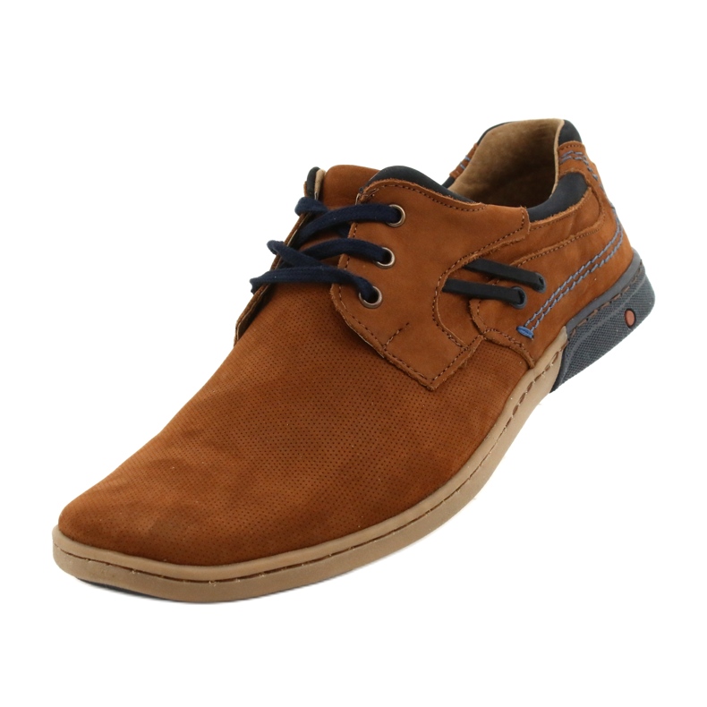 KOMODO Pantofi casual barbatesti 861L DK.Camel maro 3