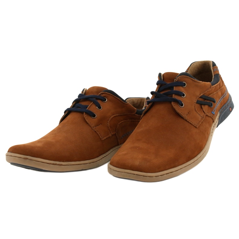 KOMODO Pantofi casual barbatesti 861L DK.Camel maro 2