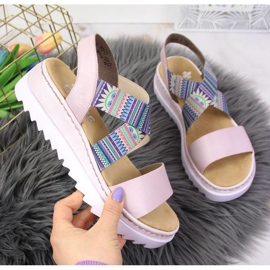 Rieker W RKR533 sandale mov din cauciuc violet 1