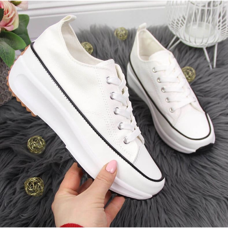 Tenisi albi pe platforma McKeylor W JAN93A 1