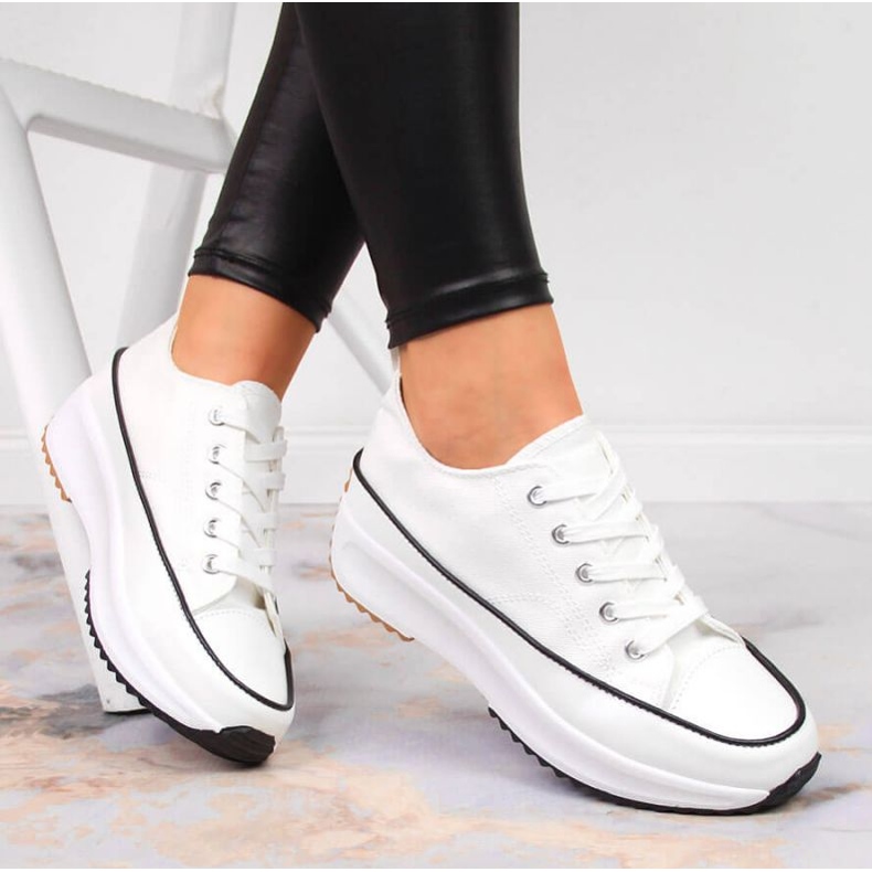 Tenisi albi pe platforma McKeylor W JAN93A 2