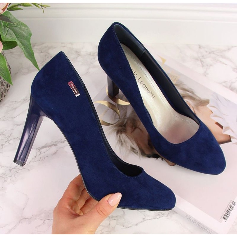 Pompe din piele intoarsa Sergio Leone W SK3AP bleumarin albastru marin 1