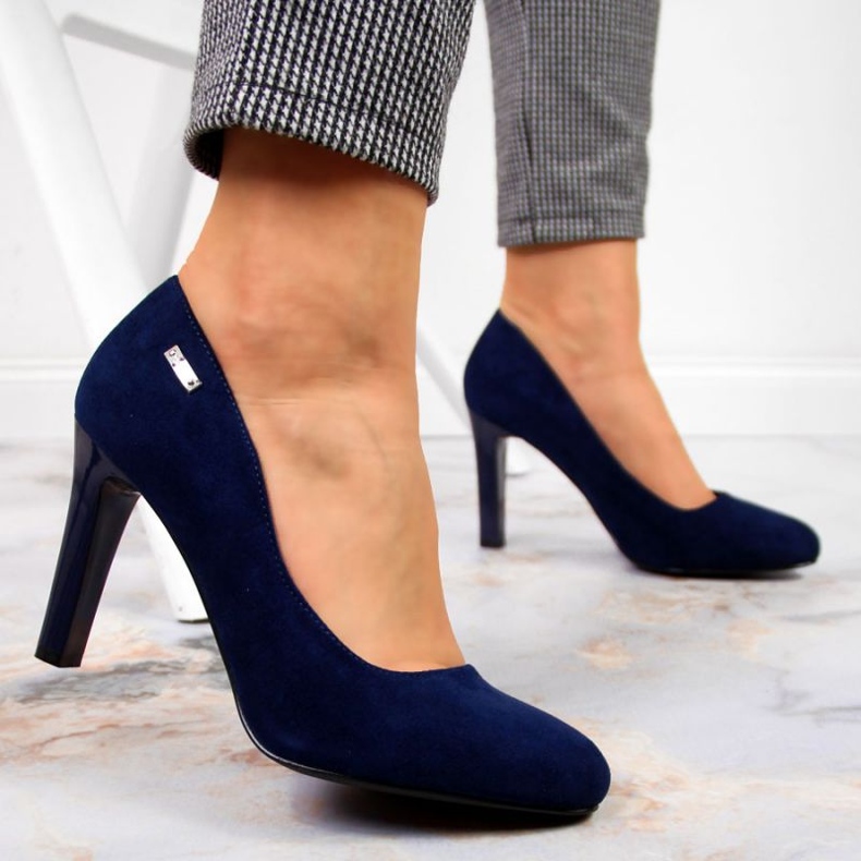 Pompe din piele intoarsa Sergio Leone W SK3AP bleumarin albastru marin 2