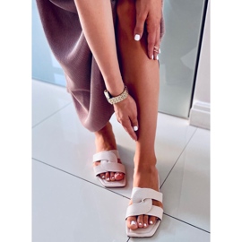 Papuci cu talpa patrata Nitya Beige bej 2