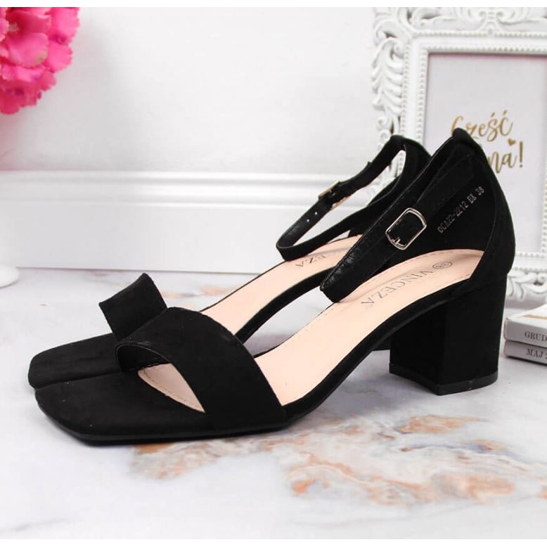 Sandale negre pe postul Vinceza W JAN107A negru 2 Sandale negre pe postul Vinceza W JAN107A negru 2