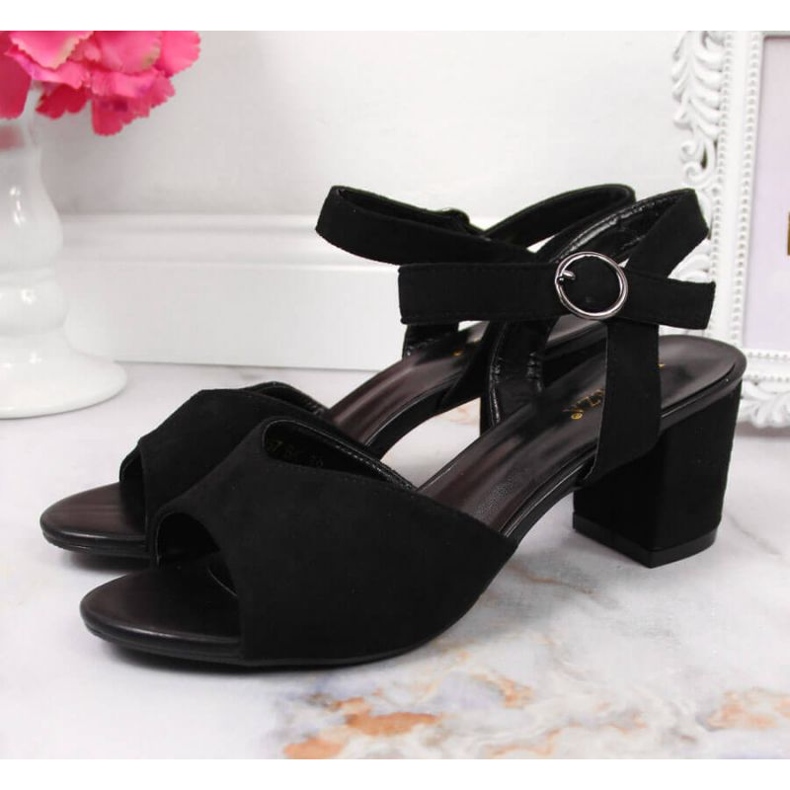 Sandale negre pe postul Vinceza W JAN113A negru 2