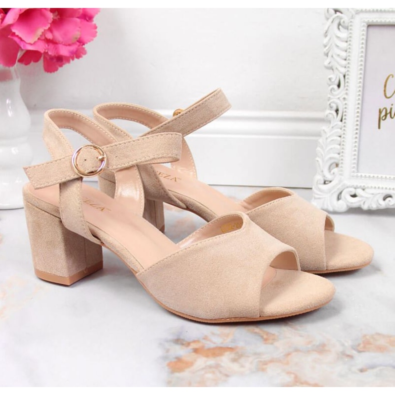 Sandale pe stâlpul bej Vinceza W JAN113B 2