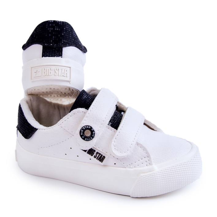 Pantofi Copii Cu Velcro Big Star JJ374108 Alb-Negru 2
