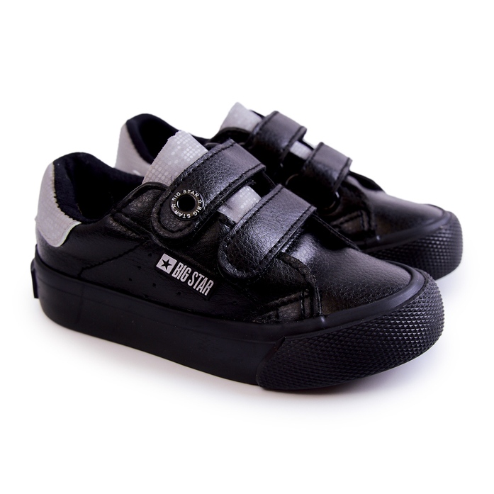 Pantofi Copii Cu Velcro Big Star JJ374110 Negru-Gri 1