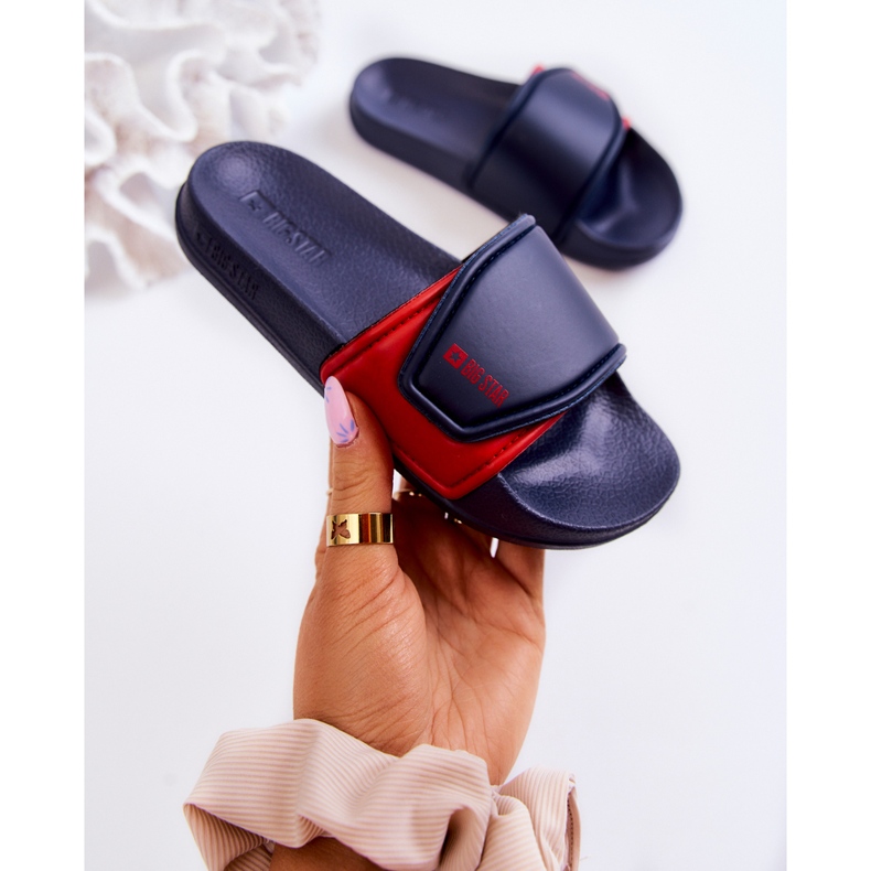 Papuci ușoare pentru copii Big Star JJ374351 Bleumarin roșu albastru marin 2