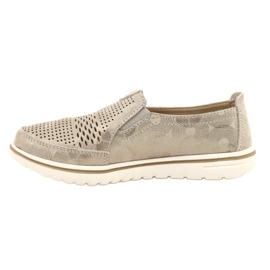 Pantofi sport comozi pe platforma Jezzi 20PB08-1653 bej de aur 2