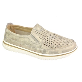 Pantofi sport comozi pe platforma Jezzi 20PB08-1653 bej de aur 1