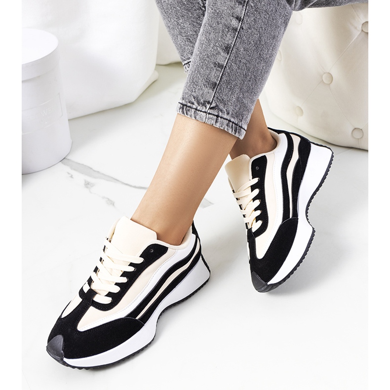 Tenisi de dama Hofste negri bej 2