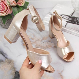 Sandale pe Vinceza W JAN96C post gold de aur 1