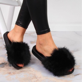 Papuci de blana Vinceza W JAN97A negri negru 2