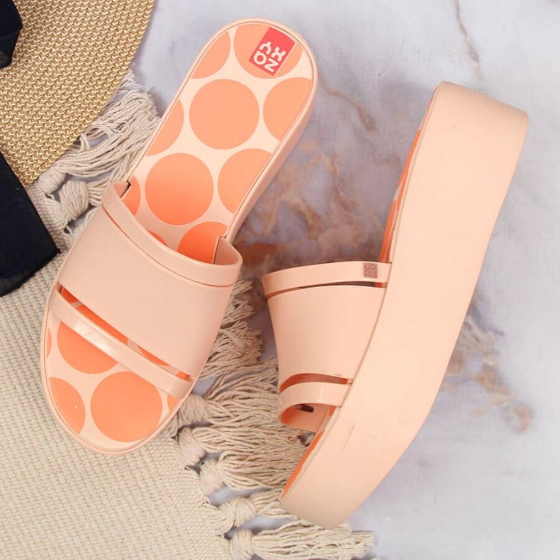 Papuci de cauciuc pe platforma Zaxy W INT1708A nud roz 2