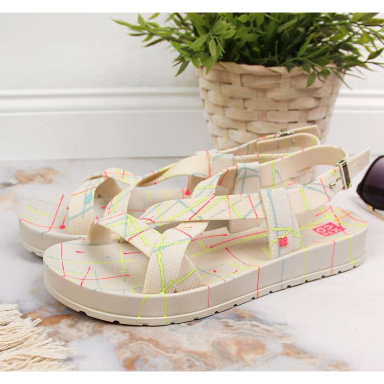 Sandale de cauciuc bej Zaxy W INT1709 2