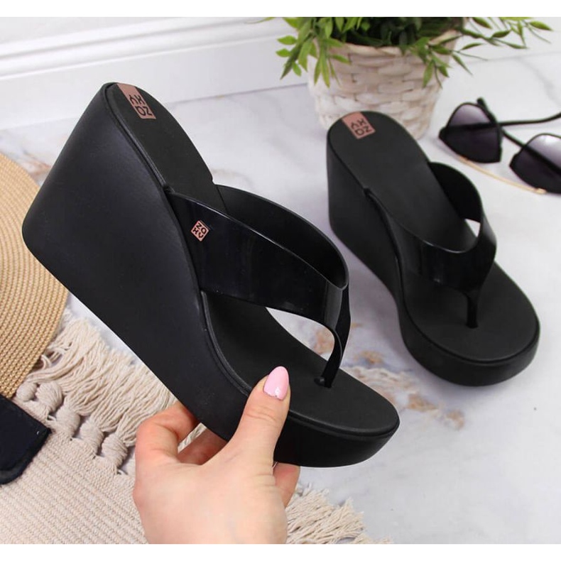 Zaxy W INT1710A papuci de cauciuc negru 1