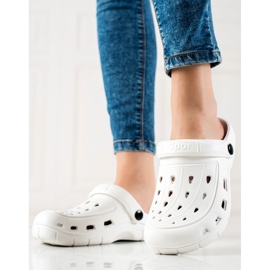 TRENDI Flip-flops alb deschis 1