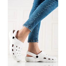 TRENDI Flip-flops alb deschis 3