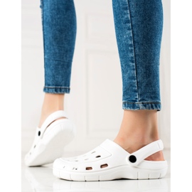 TRENDI Flip-flops alb deschis 2