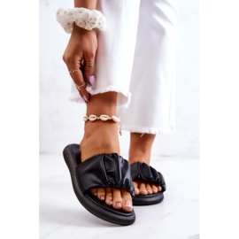 S.Barski Papuci negri clasici pentru femei Feline negru 1