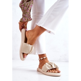 S.Barski Papuci Feline Bej Clasici pentru Femei 2