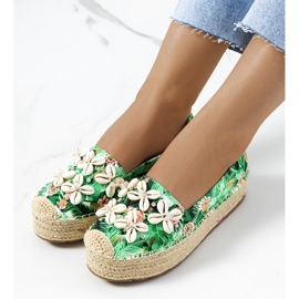 Espadrile verzi pe platforma Paffen verde 1