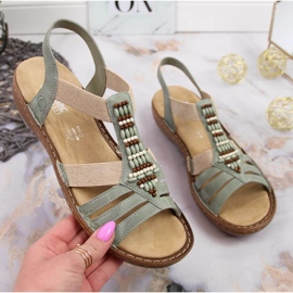 Sandale elastice Rieker W RKR512 verzi verde 1